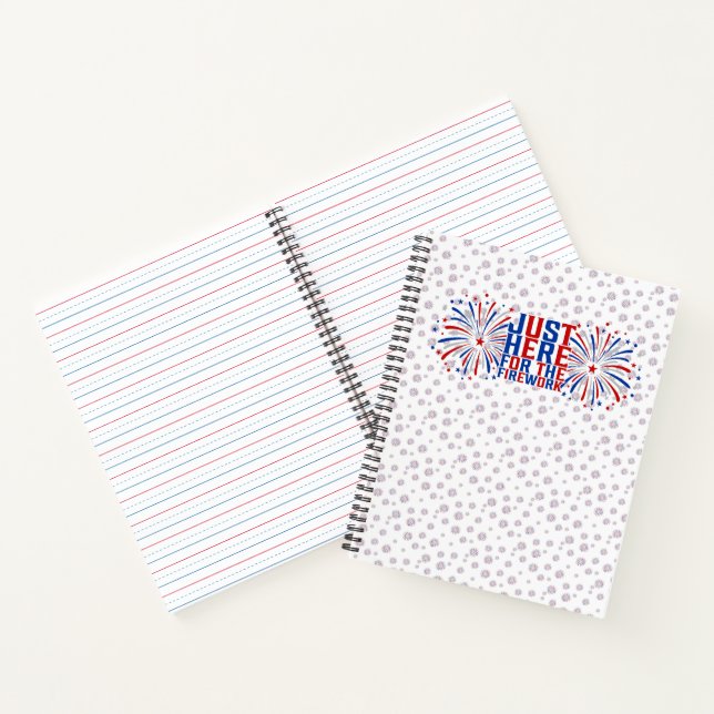 Gerade hier für Feuerwerke lustig für ein Paar Notizbuch (Innenseite)