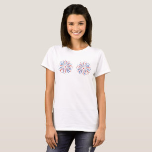 Gerade hier für Feuerwerke lustig für ein Paar T-Shirt