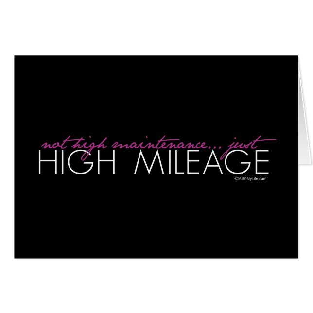 Gerade hohe Kilometerzahl (Vorderseite (Horizontal))