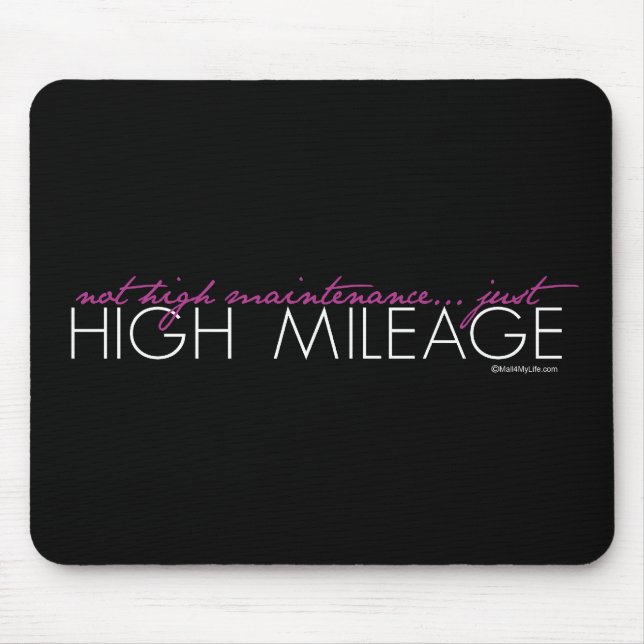 Gerade hohe Kilometerzahl Mousepad (Vorne)
