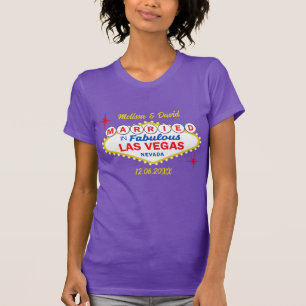 Gerade in Las Vegas geheiratet Hochzeit T-Shirt