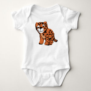 Gerade Leopard überprüfen Baby Strampler