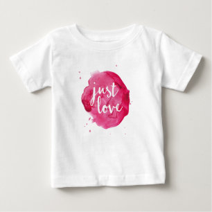 Gerade Liebe scherzt rosa Watercolor T - Shirt