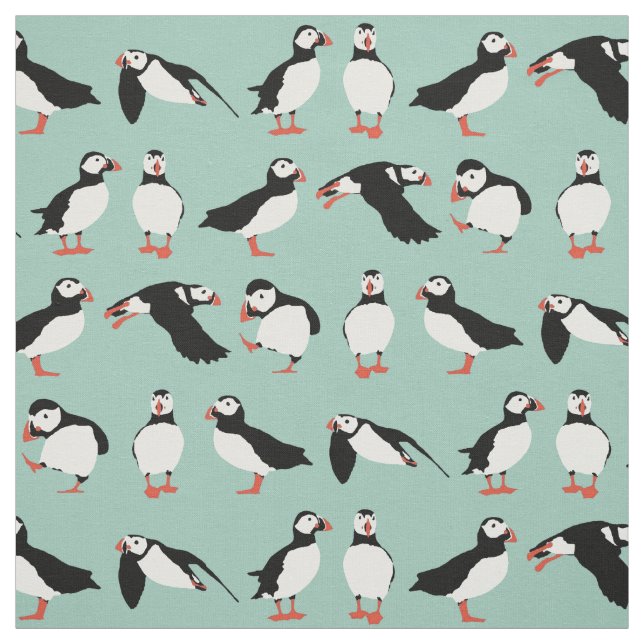 gerade Papageientaucher Stoff (Muster)