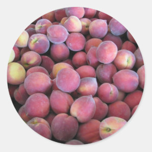 Gerade pfirsichfarben runder aufkleber