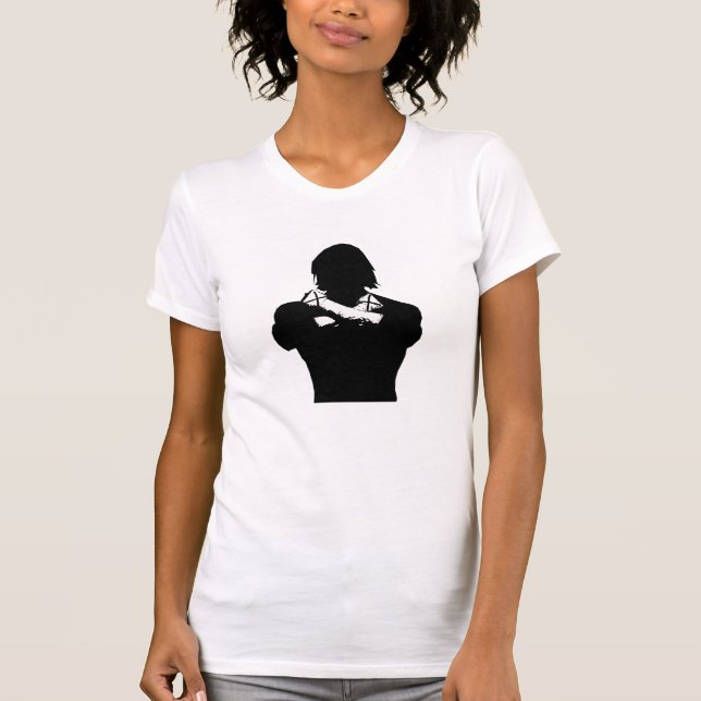Gerade Rand-Silhouette T-Shirt (Vorderseite)