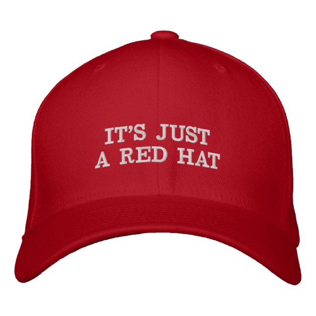 Gerade Red Hat Bestickte Baseballkappe (Vorderseite)
