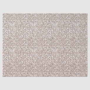 Gerade Schnee-Leopard Seidenpapier