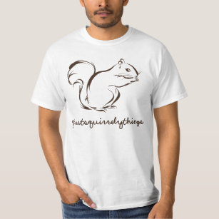 Gerade Squirrely Sache-Eichhörnchen T-Shirt