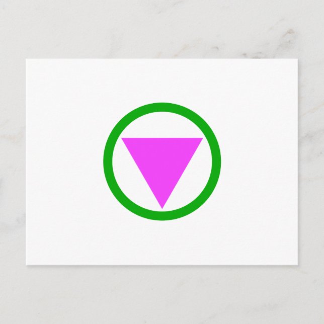 Gerade-Symbol-Postkarte Postkarte (Vorderseite)