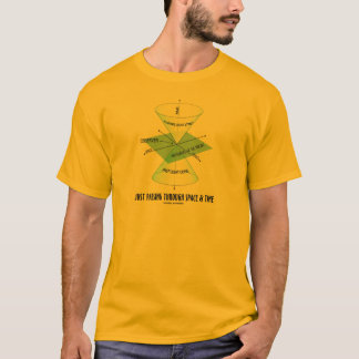 Gerade, überschreiten durch Raum u. Zeit (heller T-Shirt