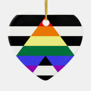 Gerade Verbündetflagge Keramik Ornament