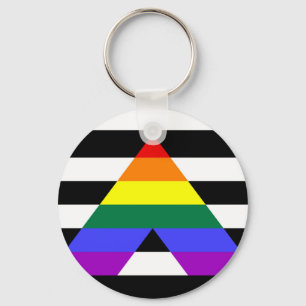 Gerade Verbündetflagge Schlüsselanhänger