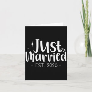 Gerade verheiratet 2026 Flitterwochen Hochzeitspaa Karte