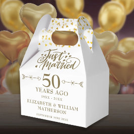 Gerade verheiratet 50. Geburtstag der goldenen Hoc Geschenkschachtel