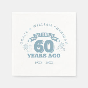 Gerade verheiratet 60. Hochzeitstag Serviette