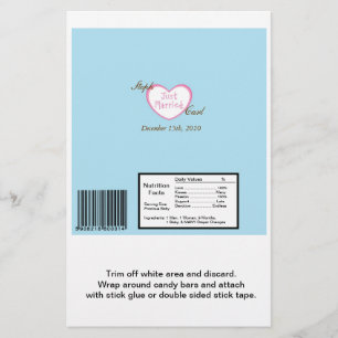 Gerade Verheiratet Auto Hochzeit Große Süßigkeiten Flyer