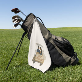 'Gerade Verheiratet' Braut und Bräutigam in einem Golfhandtuch