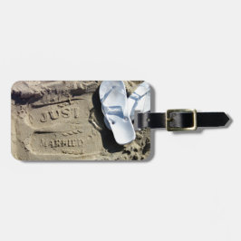 Gerade verheiratet gepäckanhänger