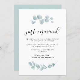 Gerade verheiratet Grüne Hochzeitsankündigung Einladung