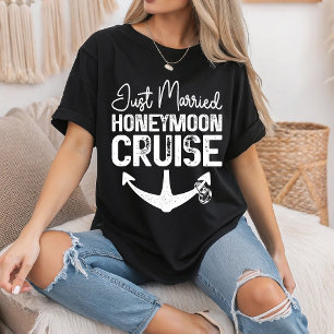 Gerade verheiratet Hochzeitsreise Kreuzfahrt Ring  T-Shirt