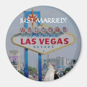 GERADE VERHEIRATET! In fabelhaftem Las Vegas-Knopf Magnet