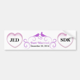 Gerade verheiratet - kundengerecht autoaufkleber