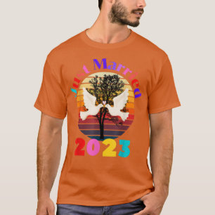 Gerade verheiratet Lover Paare Frauen & Männer Bra T-Shirt