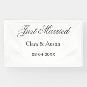 Gerade verheiratet Name des Paares Datum Jahr Hoch Banner