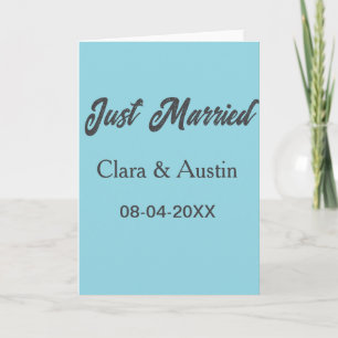 Gerade Verheiratet Paar Name Datum Jahr Hochzeit s Karte