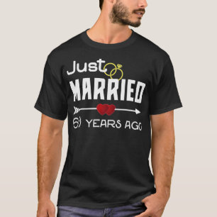 Gerade verheiratet vor 60 Jahren 60. Hochzeit Anni T-Shirt