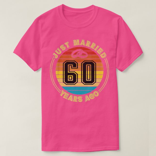 Gerade verheiratet vor 60 Jahren romantische 60. H T-Shirt (Design vorne)