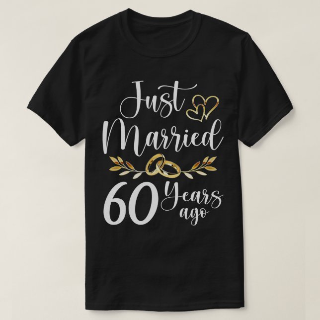 Gerade verheiratet vor 60. Verheirateten 60 Jahren T-Shirt (Design vorne)