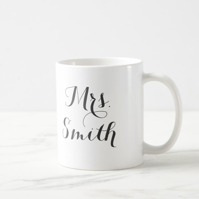 Gerade verheiratete Frau Smith Couple Coffee Mug Kaffeetasse (Rechts)
