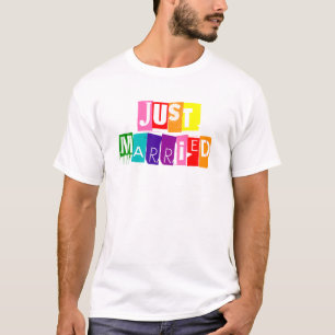 Gerade verheiratete LGBT LGBTQ T-Shirt
