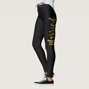 Gerade verheiratete Weiß-u. Leggings