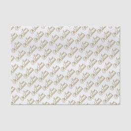 Gerade verheiratetes Muster Seidenpapier