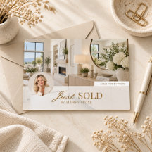 Gerade Verkauftes Immobilien-Marketing-Postkarte