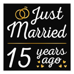 Gerade vor 15 Jahren verheiratet II Fotodruck