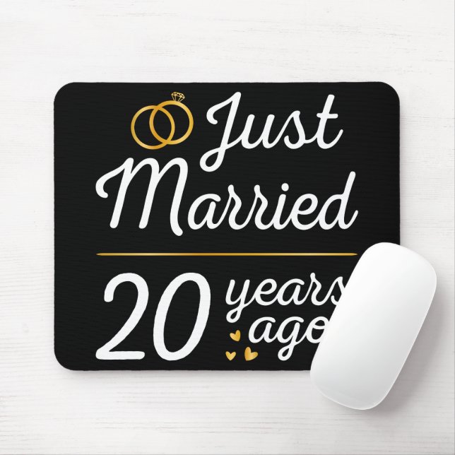 Gerade vor 20 Jahren verheiratet II Mousepad (Mit Mouse)