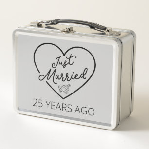 Gerade vor 25 Jahren geheiratet III Metall Brotdose