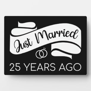 Gerade vor 25 Jahren verheiratet V Fotoplatte
