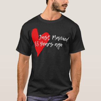 Gerade vor 38 Jahren verheiratet Ehefrau Hus Jahre T-Shirt