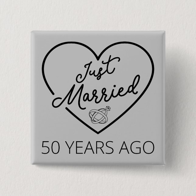 Gerade vor 50 Jahren geheiratet III Button (Vorderseite)