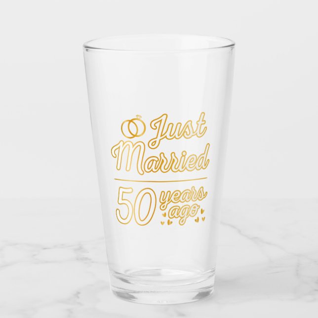 Gerade vor 50 Jahren verheiratet II Glas (Vorderseite)