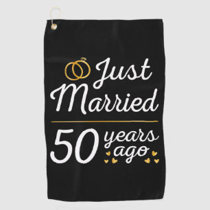 Gerade vor 50 Jahren verheiratet II Golfhandtuch