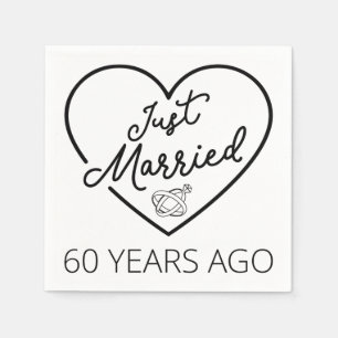 Gerade vor 60 Jahren verheiratet III Serviette