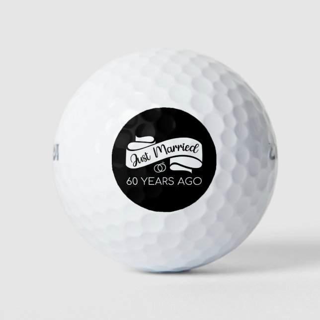 Gerade vor 60 Jahren verheiratet V Golfball (Vorderseite)