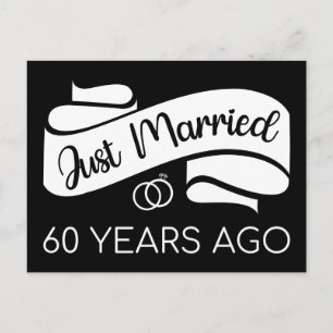 Gerade vor 60 Jahren verheiratet V Postkarte