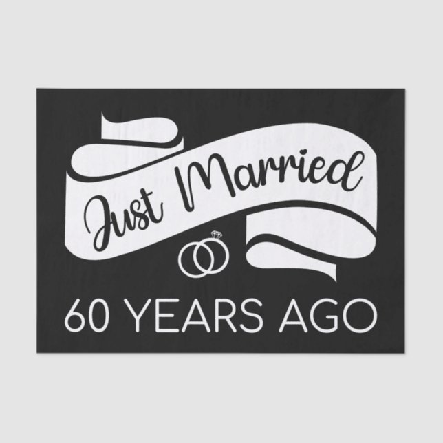 Gerade vor 60 Jahren verheiratet V Seidenpapier (Vorderseite)